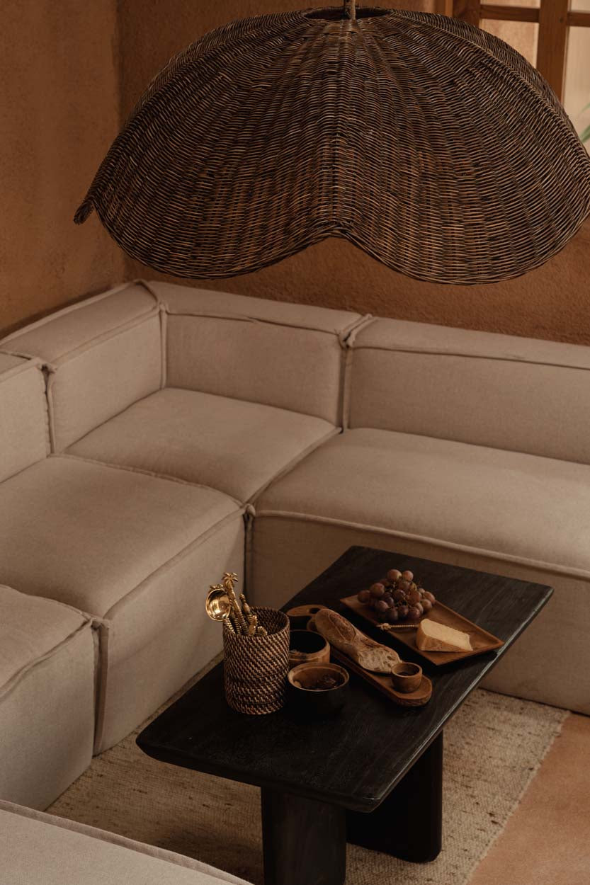 The Wave Pendant Light - Dark Walnut - Large  Bazar Bizar