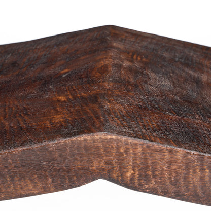 The Lombok Wave Bench Dark Walnut Medium Bazar Bizarre