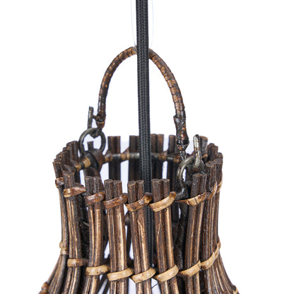 The Woven Bell Pendant Light Dark Walnut S Bazar Bizar