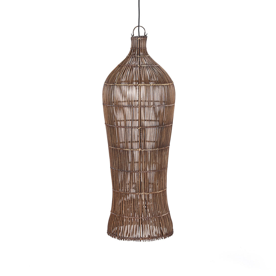 The Oasis Tower Pendant Light Dark Walnut XL Bazar Bizarre