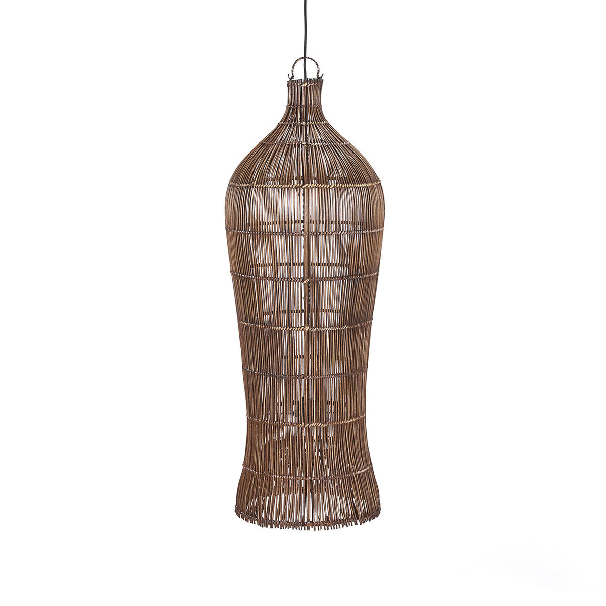 The Oasis Tower Pendant Light Dark Walnut XL Bazar Bizarre