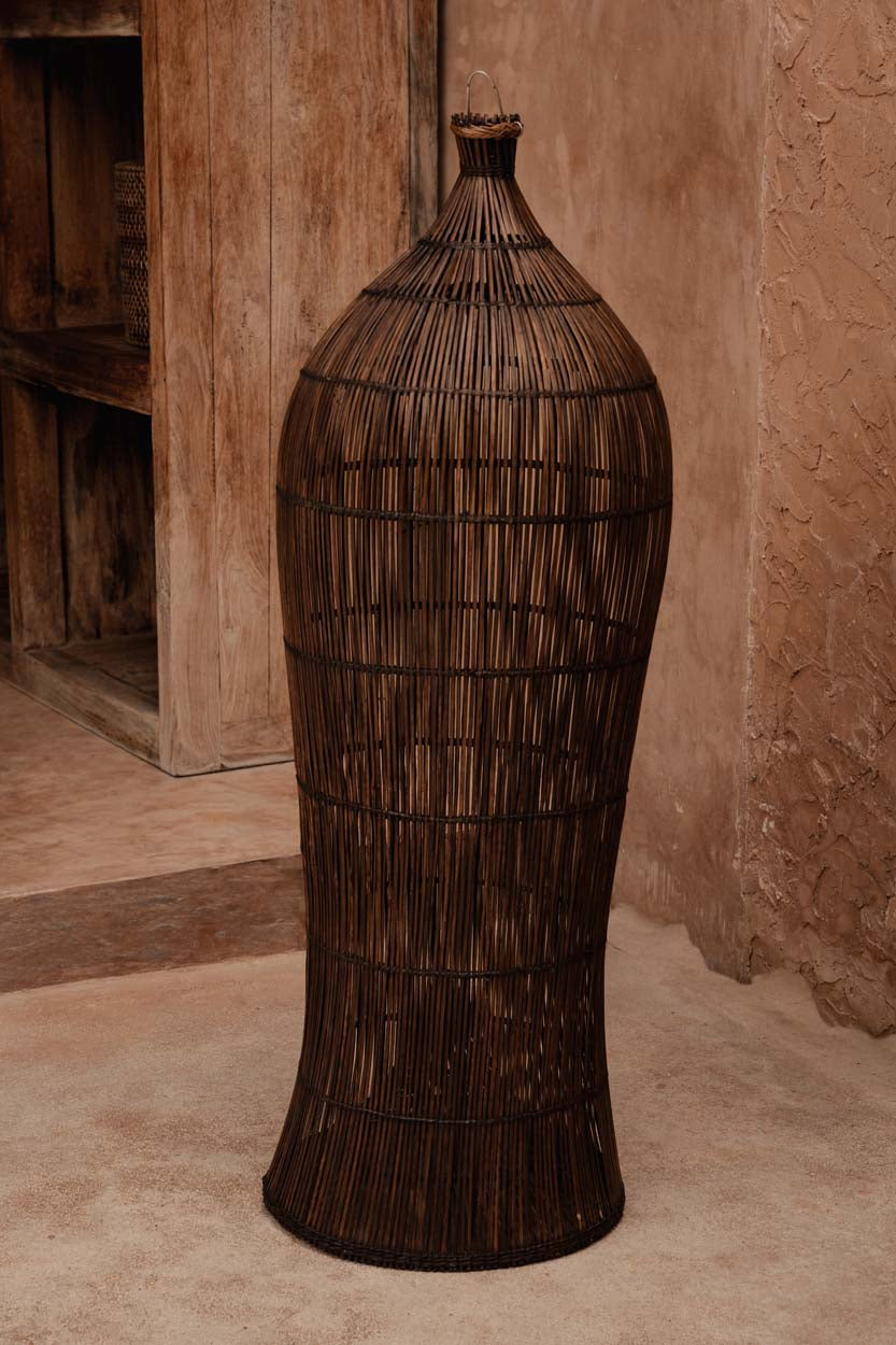 The Oasis Tower Pendant Light Dark Walnut XL Bazar Bizarre