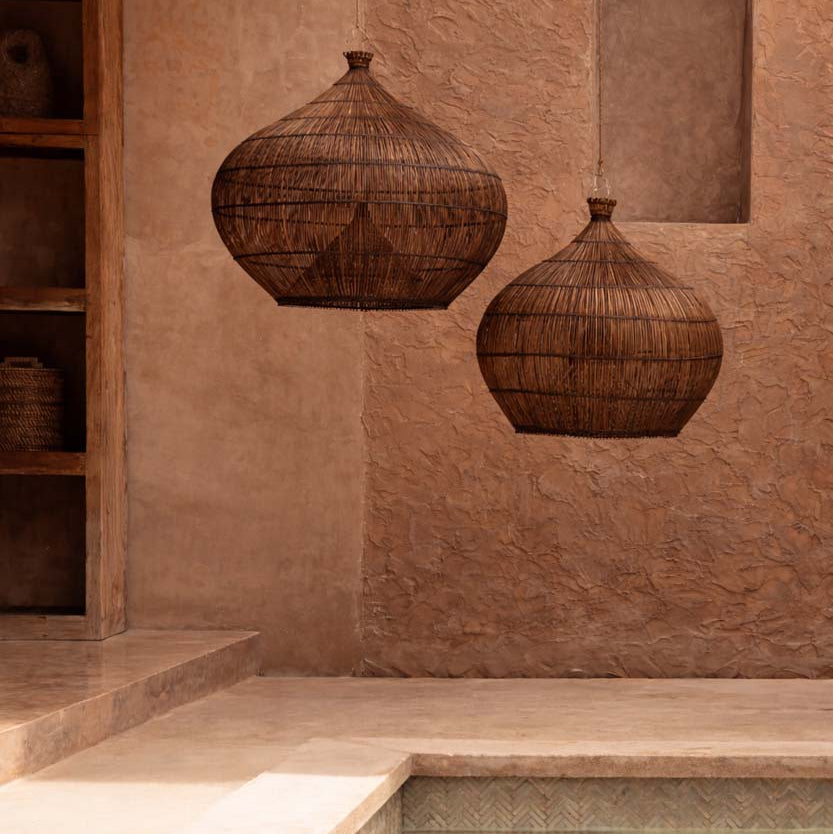 The Desert Gourd Pendant Light Dark Walnut Medium Bazar Bizarre