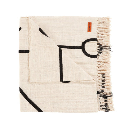 The Evil Eye Bedspread - Natural Black Bazar Bizarre
