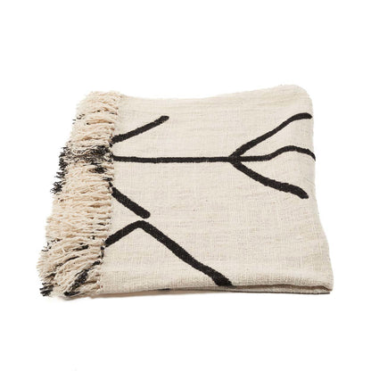 The Evil Eye Bedspread - Natural Black Bazar Bizarre
