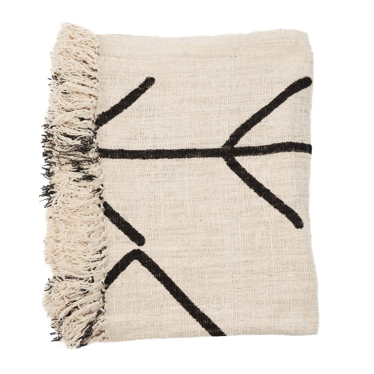 The Evil Eye Bedspread - Natural Black Bazar Bizarre