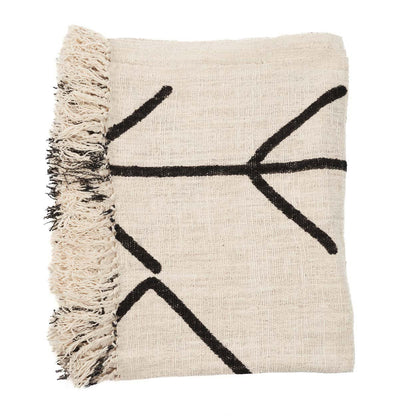 The Evil Eye Bedspread - Natural Black Bazar Bizarre