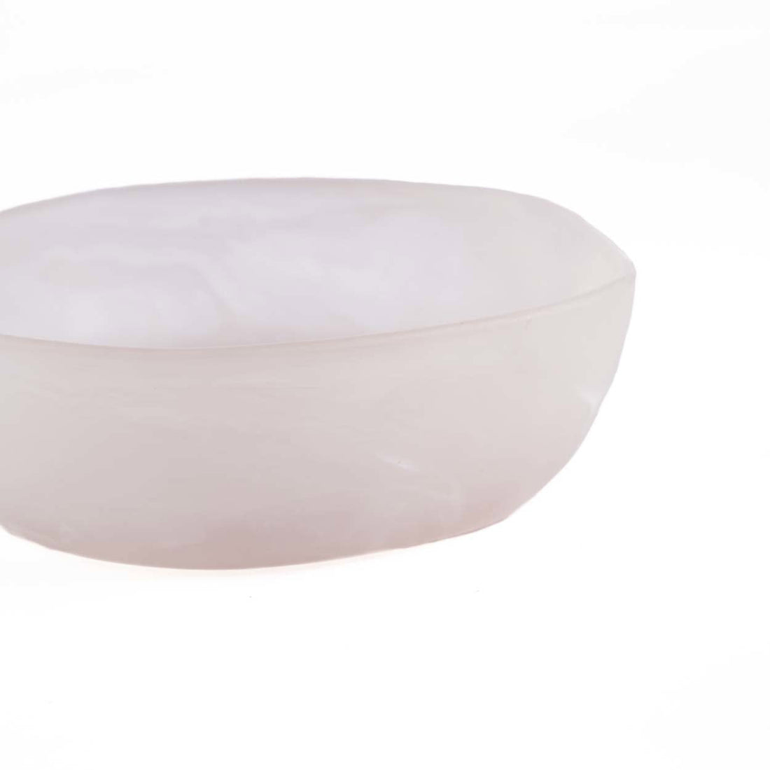 The Resin Organic Bowl - Pink White- Large Bazar Bizar