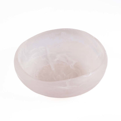 The Resin Organic Bowl - Pink White- Large Bazar Bizar