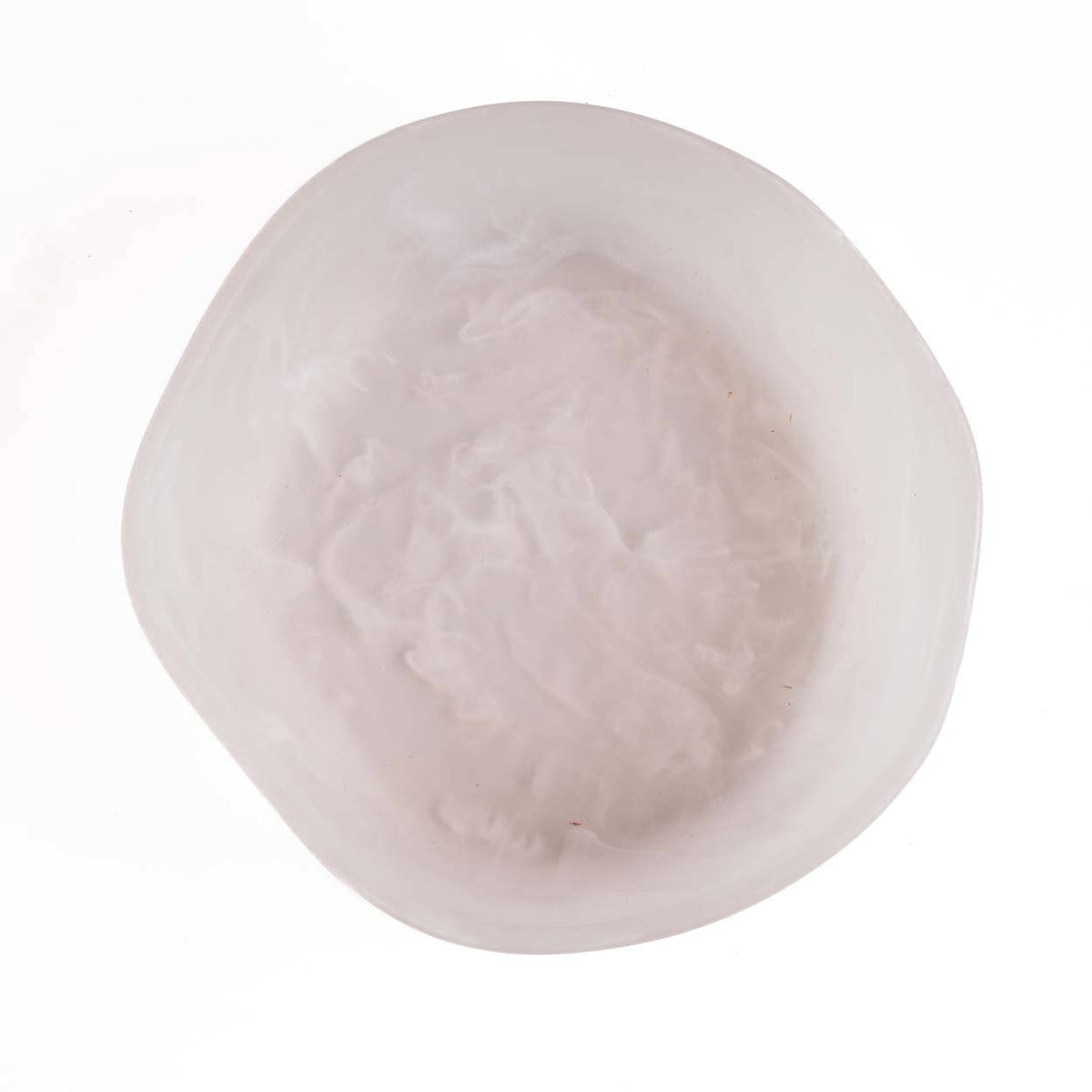 The Resin Organic Bowl - Pink White- Large Bazar Bizar