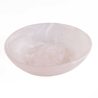 The Resin Organic Bowl Pink White Medium Bazar Bizar