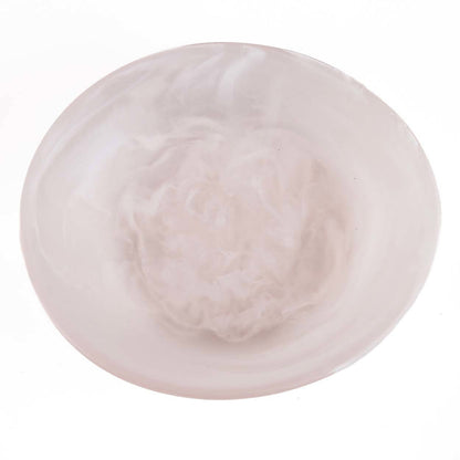 The Resin Organic Bowl Pink White Medium Bazar Bizar