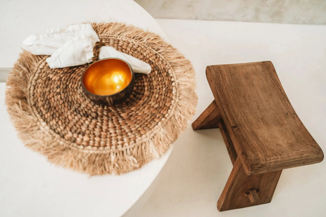 The Water Hyacinth Raffia Placemat - Natural Bazar Bizarre