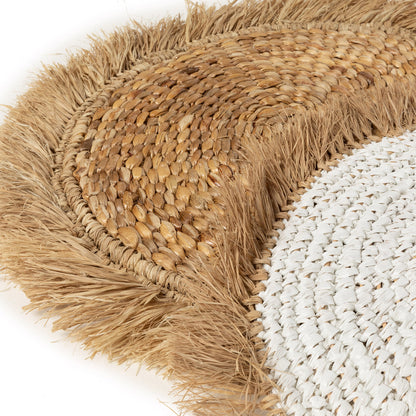 The Water Hyacinth Raffia Placemat White Natural Bazar Bizar