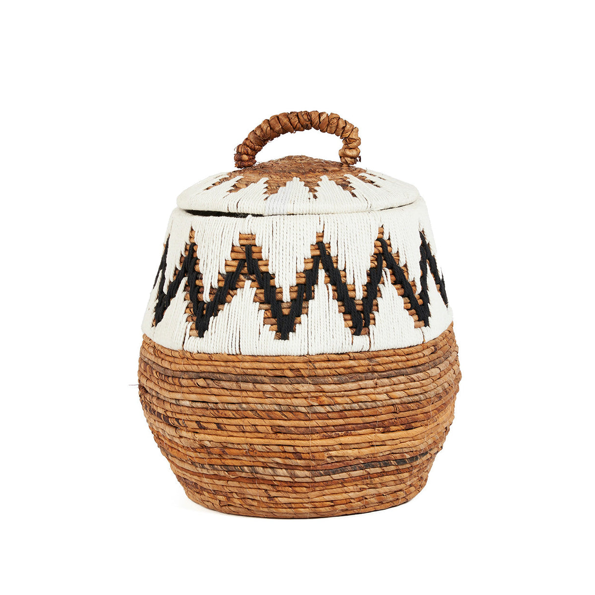 The Little Bay Beach Basket Natural White Medium Bazar Bizarre