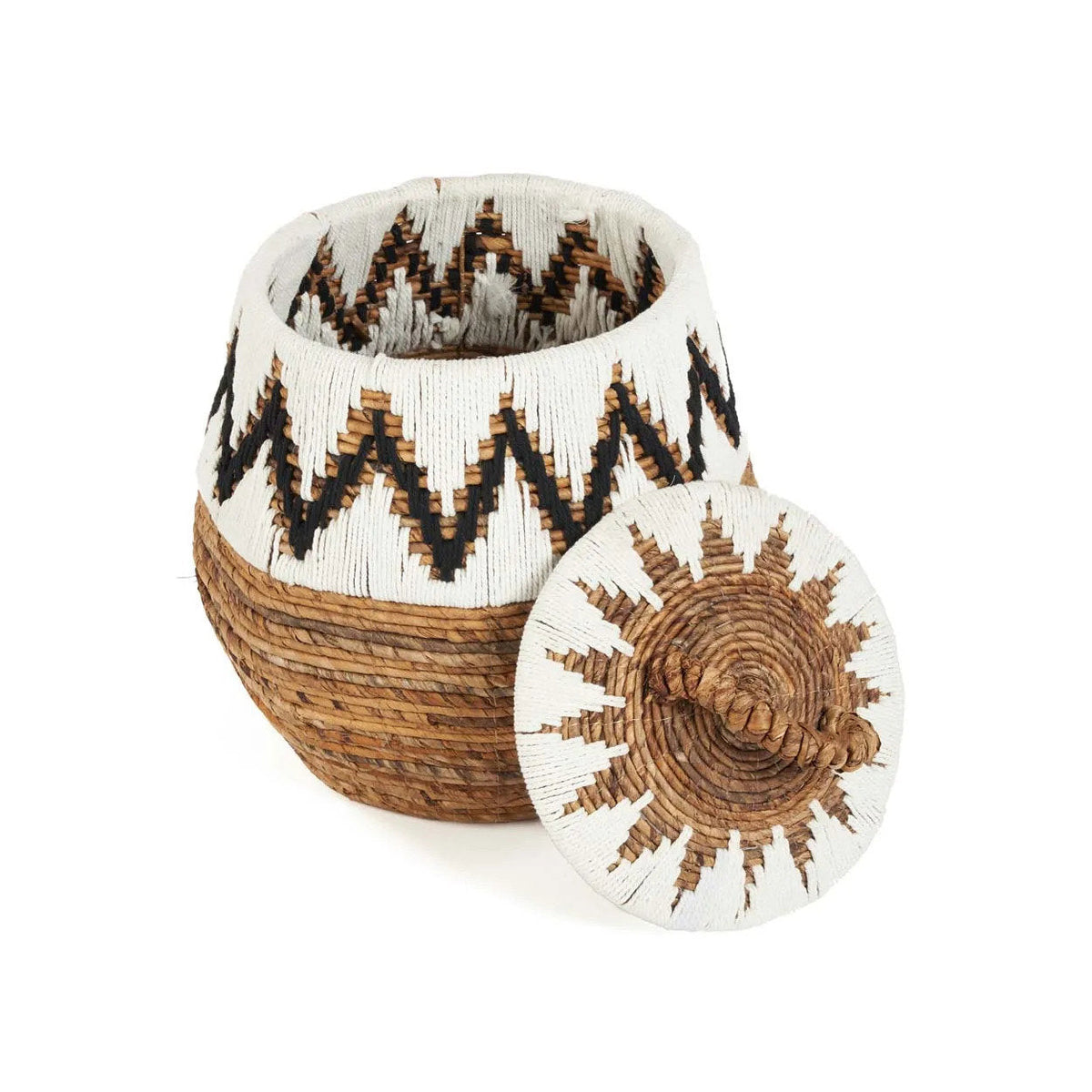 The Little Bay Beach Basket Natural White Medium Bazar Bizarre