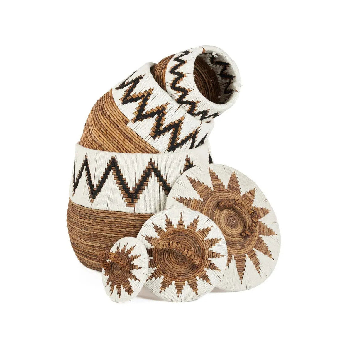 The Little Bay Beach Basket Natural White Medium Bazar Bizarre