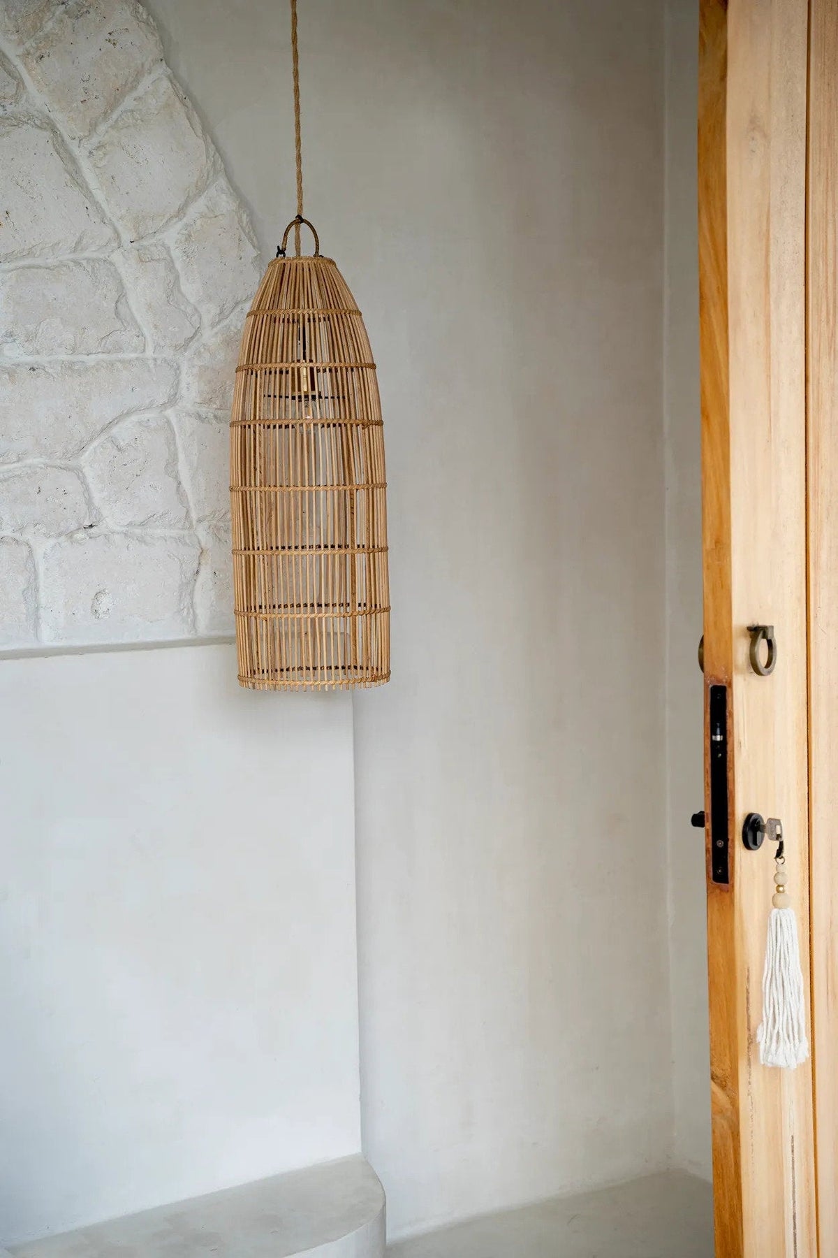 The Fish Trap Pendant Light Natural Medium Bazar Bizarre