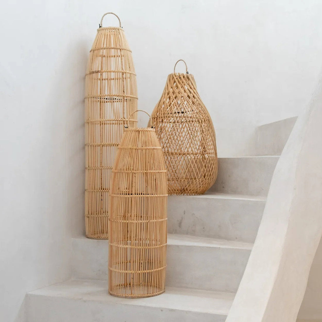 The Fish Trap Pendant Light Natural Medium Bazar Bizarre