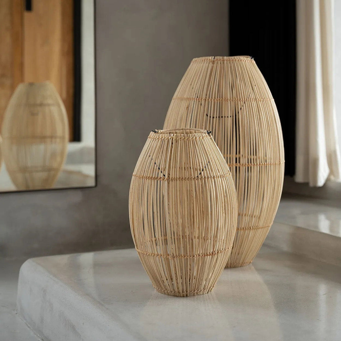 The Zuri Pendant Light - Natural - Large Bazar Bizar