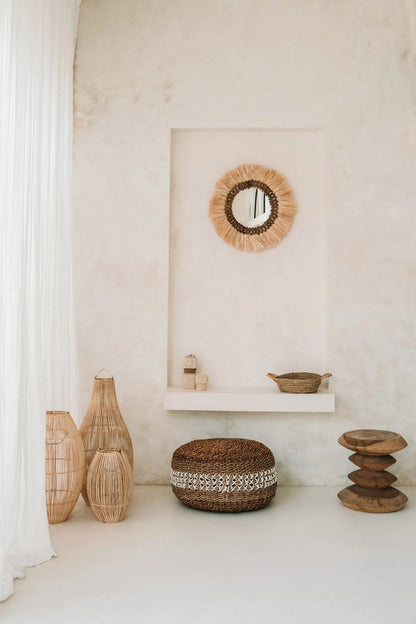 The Zuri Pendant Light - Natural - Large Bazar Bizar