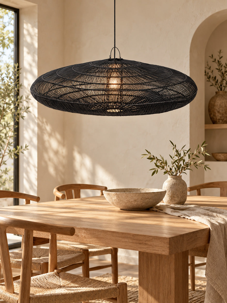 The Macaron Pendant Light - Black - XL Bazar Bizar