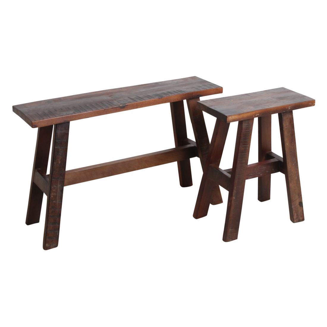 Wooden Bench Factory Brown Recycled Wood Raw Material