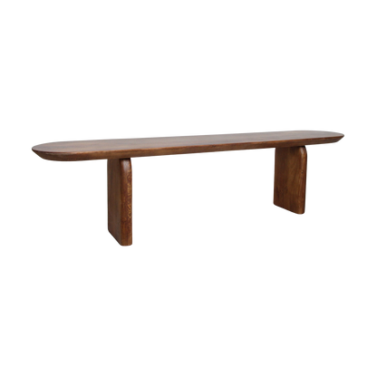 Dining Room Bench Bullnose Brown Mango Wood 180cm Raw Materials