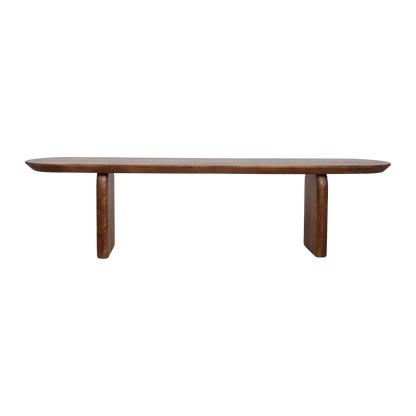 Dining Room Bench Bullnose Brown Mango Wood 180cm Raw Materials