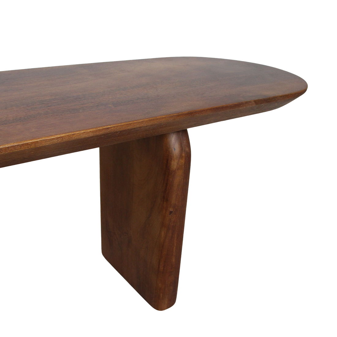 Dining Room Bench Bullnose Brown Mango Wood 180cm Raw Materials