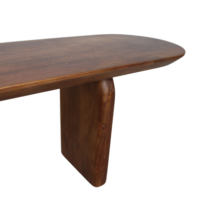 Dining Room Bench Bullnose Brown Mango Wood 180cm Raw Materials