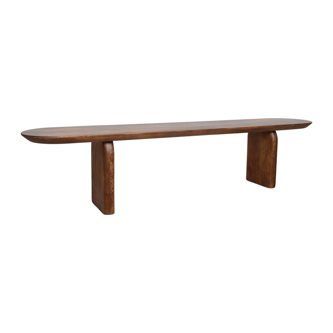 Dining Room Bench Bullnose Brown Mango Wood 200cm Raw Materials