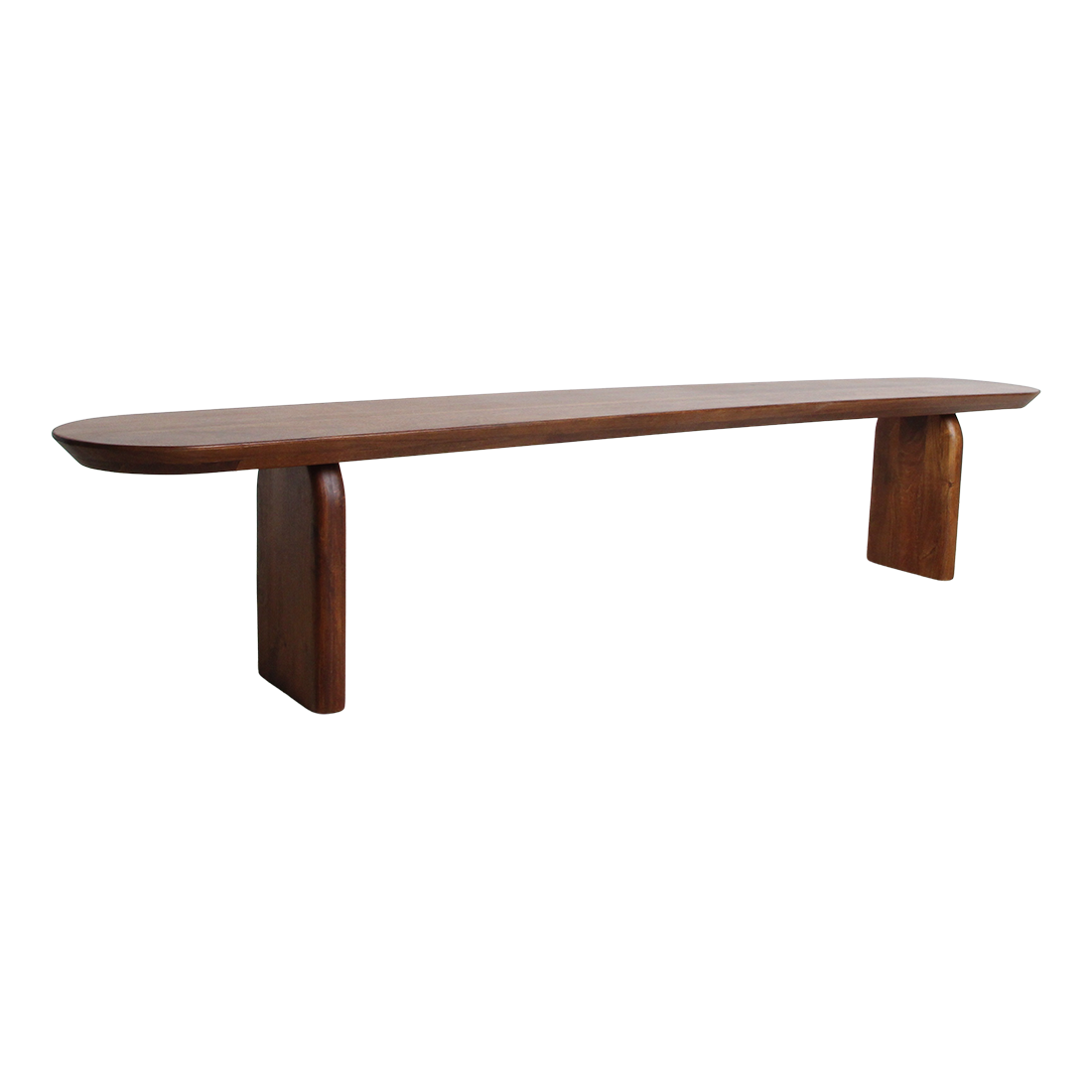 Dining Room Bench Bullnose Brown Mango Wood 240cm Raw Materials