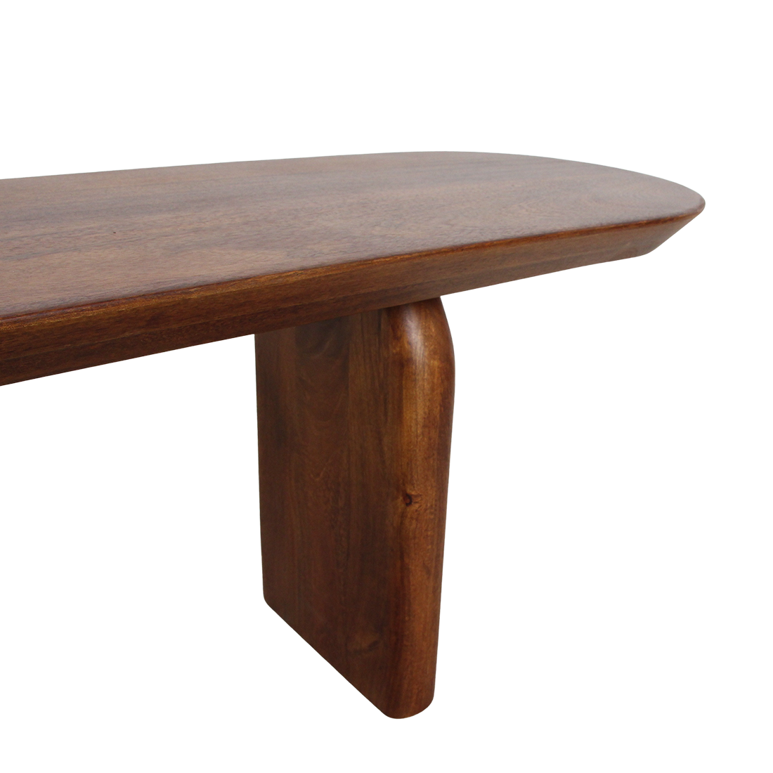 Dining Room Bench Bullnose Brown Mango Wood 240cm Raw Materials