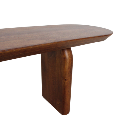 Dining Room Bench Bullnose Brown Mango Wood 240cm Raw Materials