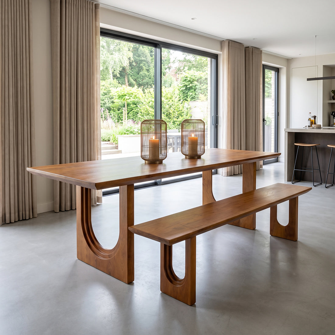 Bullnose Dining Bench Chamfered 180cm Raw Materials