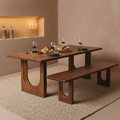 Dining Room Bench Bullnose Chamfered Mango Wood 200cm Raw Materials