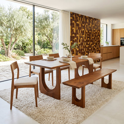 Dining Room Bench Bullnose Chamfered Mango Wood 240cm Raw Materials