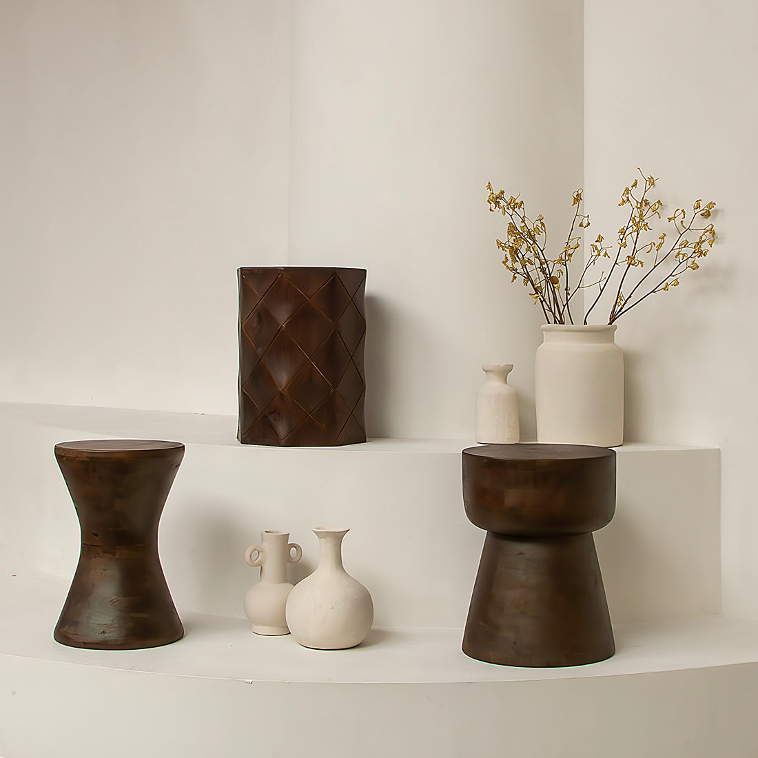 Chalk Decorative Vase Mandore Medium Raw Materials