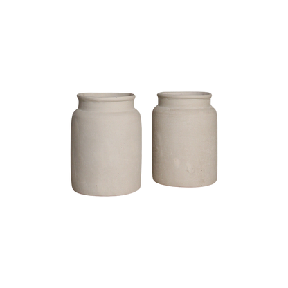 Chalk Decorative Vase Mandore Medium Raw Materials