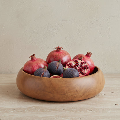 Sera Teak Wood Bowl Medium Raw Materials