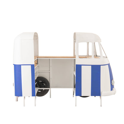 Bar Stool Retro Camper Blue/White J-Line