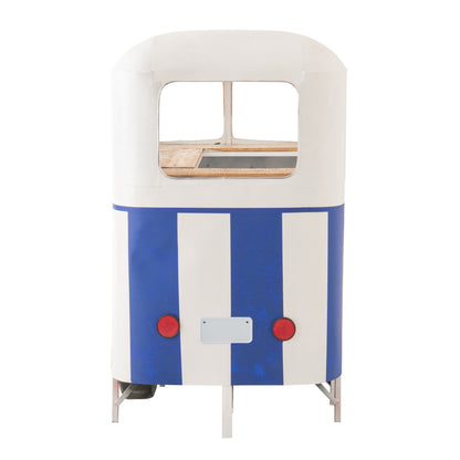 Bar Stool Retro Camper Blue/White J-Line