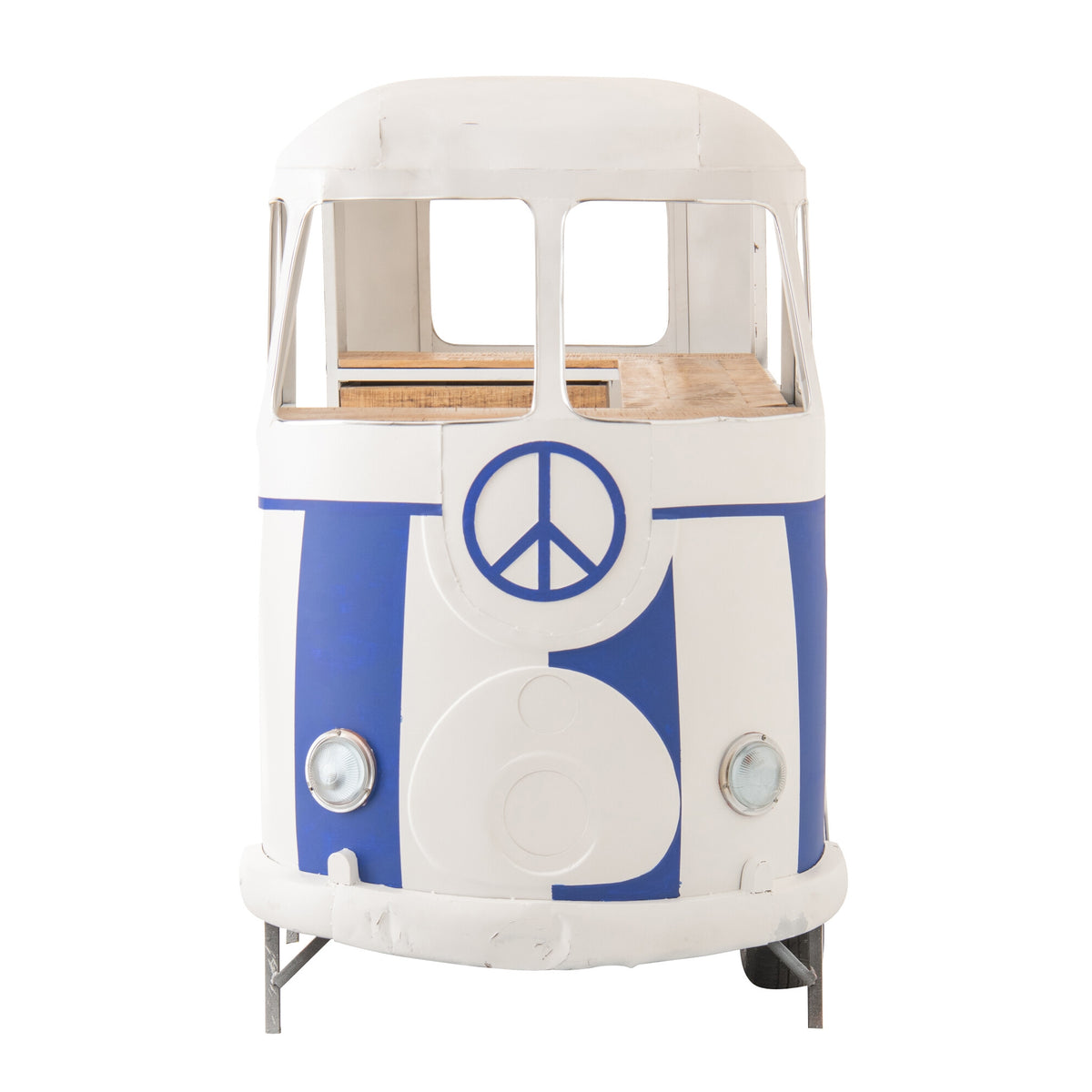 Bar Stool Retro Camper Blue/White J-Line