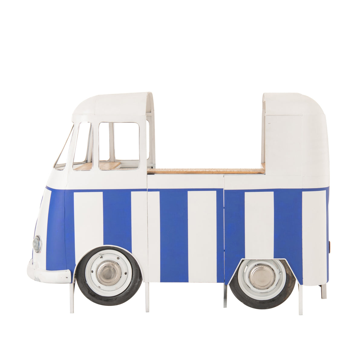 Bar Stool Retro Camper Blue/White J-Line