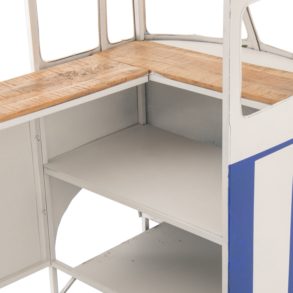Bar Stool Retro Camper Blue/White J-Line