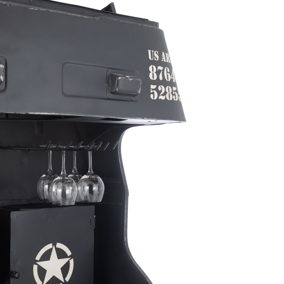 Bar Stool Truck Iron/Mango Wood Black J-Line