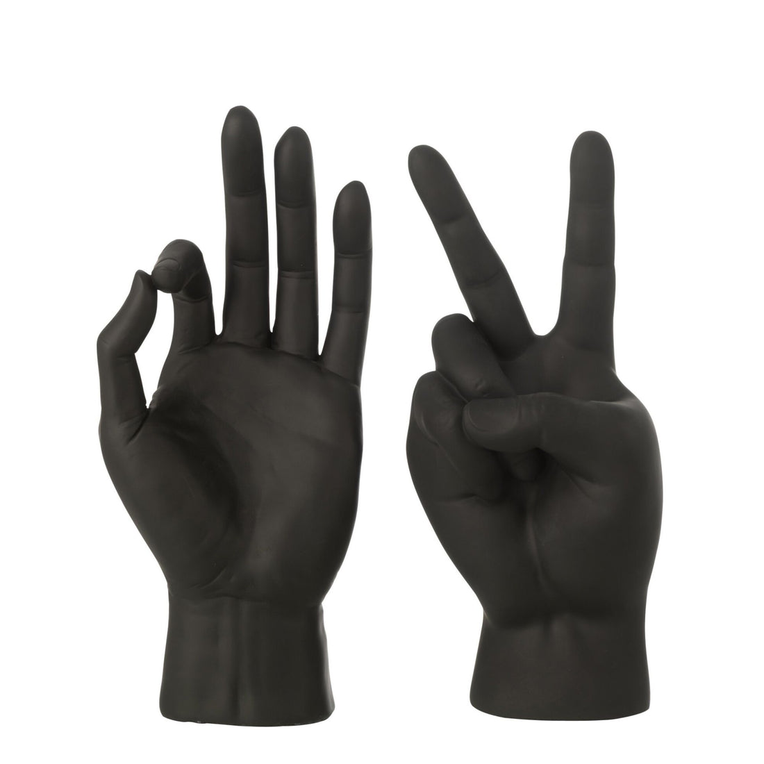J-Line Black Polystone Sign Language Figurine Assortment, 2 pcs
