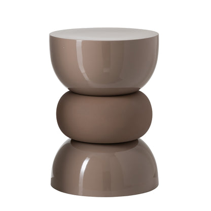 Side Table Glossy Matte Iron Brown J-Line