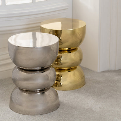 Side Table Glossy Chrome Gold J-Line